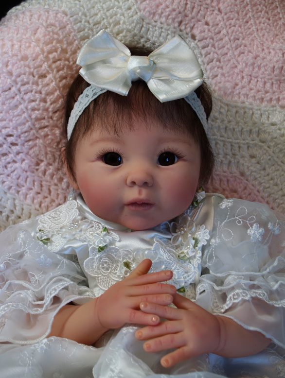 Bonnies Babies Gorgeous Reborn Linda Murray RETIRED Cradle Kit "Tami